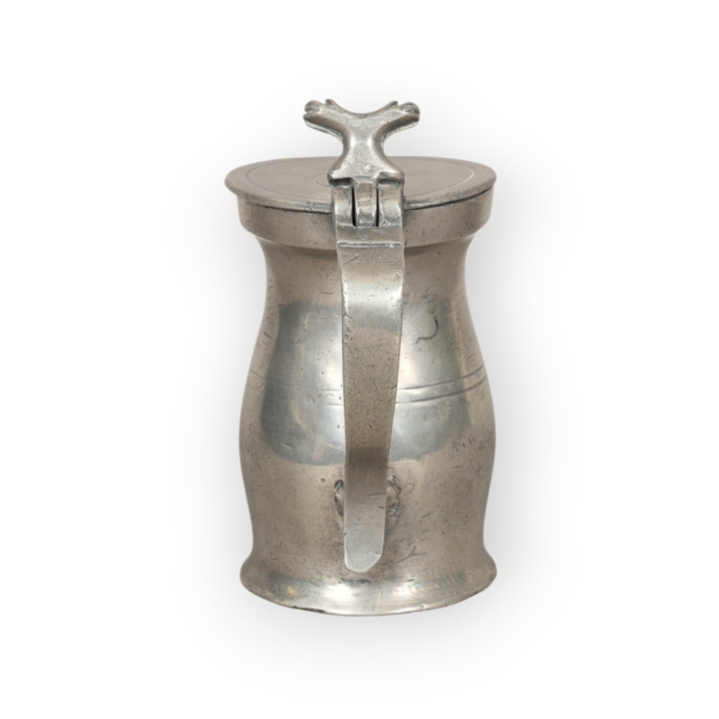 Late 17th Century/ Early 18th Century William & Mary Period English Antique Pewter Bud Baluster Measure, circa 1700 | Old English Wine Standard (OEWS)