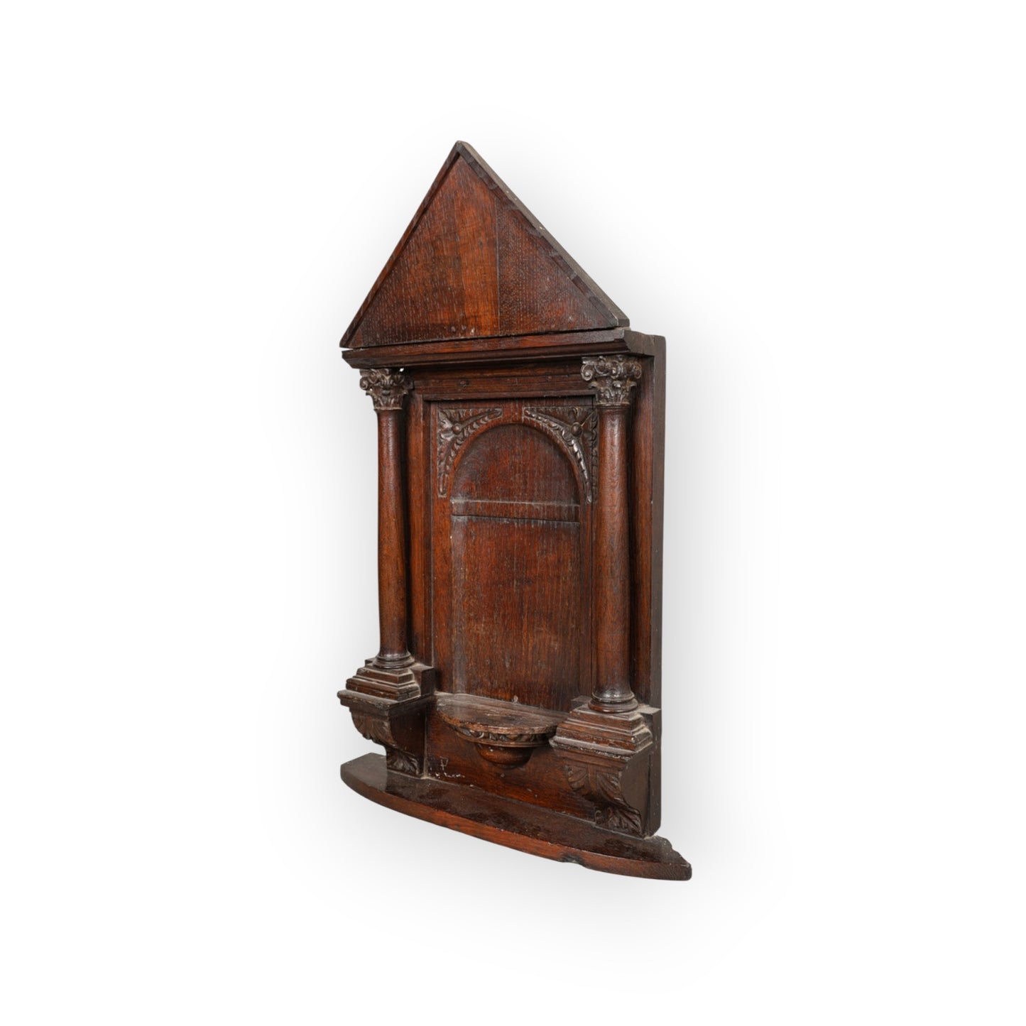 Large 18th-Century Antique Oak Niche of Architectural Form