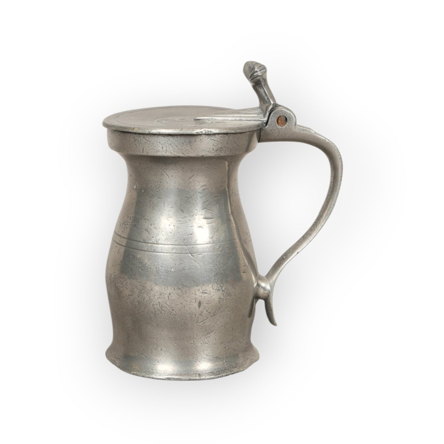Late 17th Century/ Early 18th Century William & Mary Period English Antique Pewter Bud Baluster Measure, circa 1700 | Old English Wine Standard (OEWS)