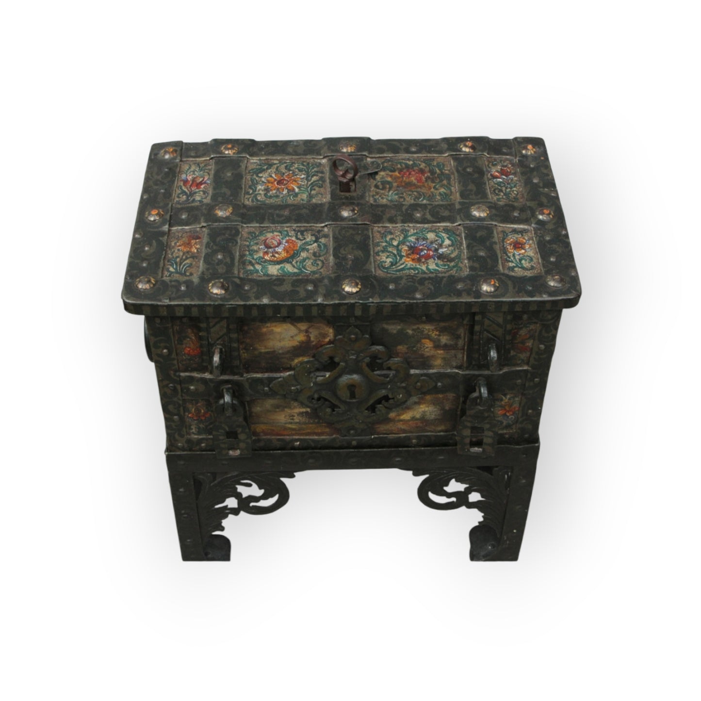 Early 17th-Century Diminutive German Antique Armada Chest