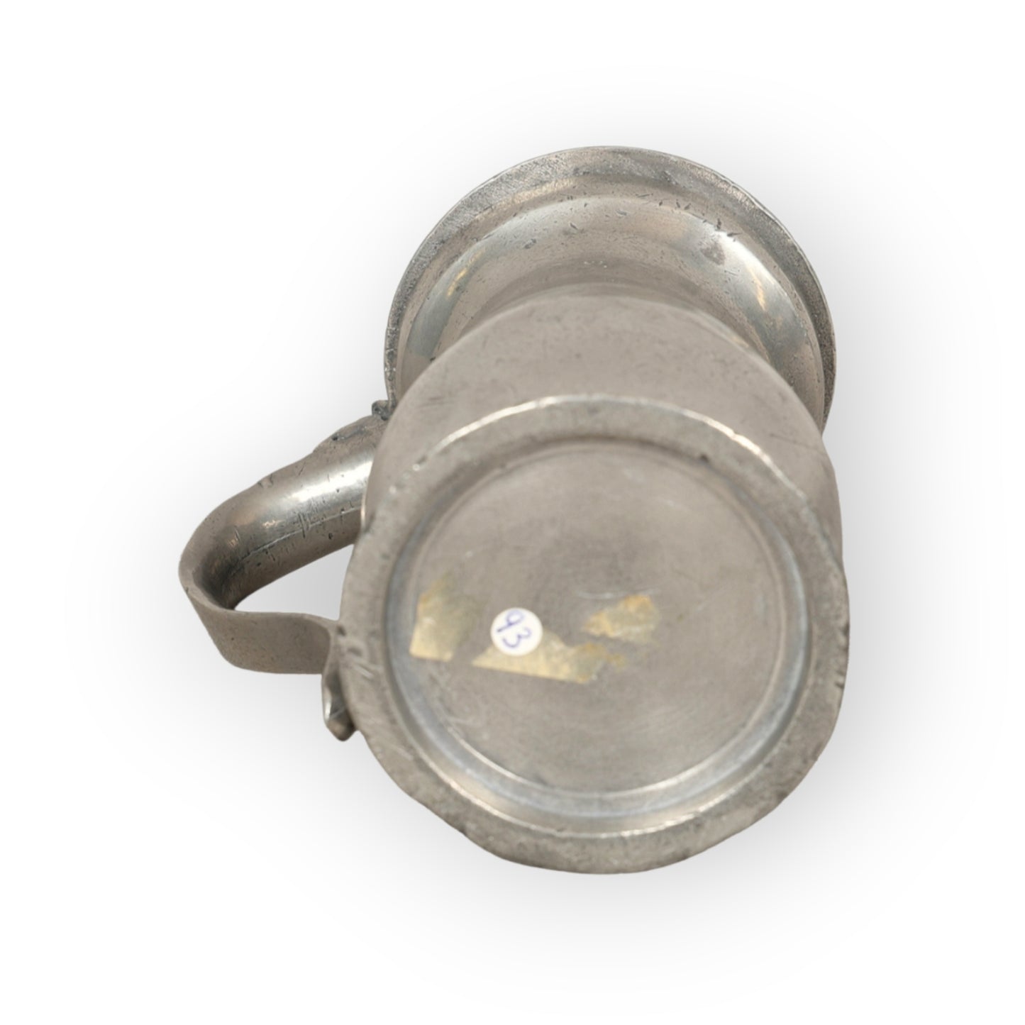 Late 17th Century/ Early 18th Century William & Mary Period English Antique Pewter Bud Baluster Measure, circa 1700 | Old English Wine Standard (OEWS)