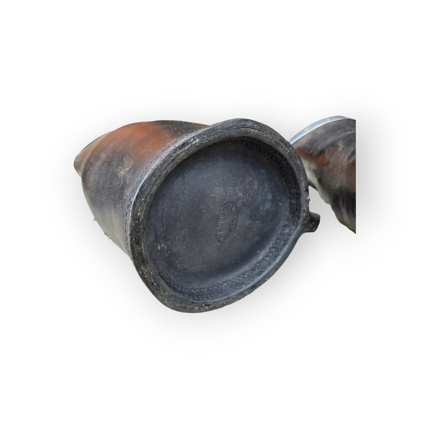 A Graduated Pair of Antique Silver-Mounted Leather Blackjacks by Frederick James Ross of Winchester, Chester Hallmarks, c.1905–06