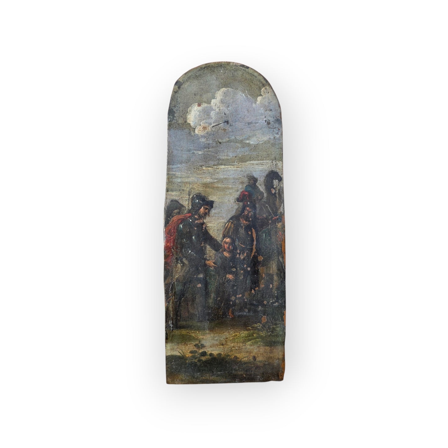 17th Century, Italian School, Antique Oil on Copper – Most Probably Depicting Alexander & The Family of Darius III, After Charles Le Brun