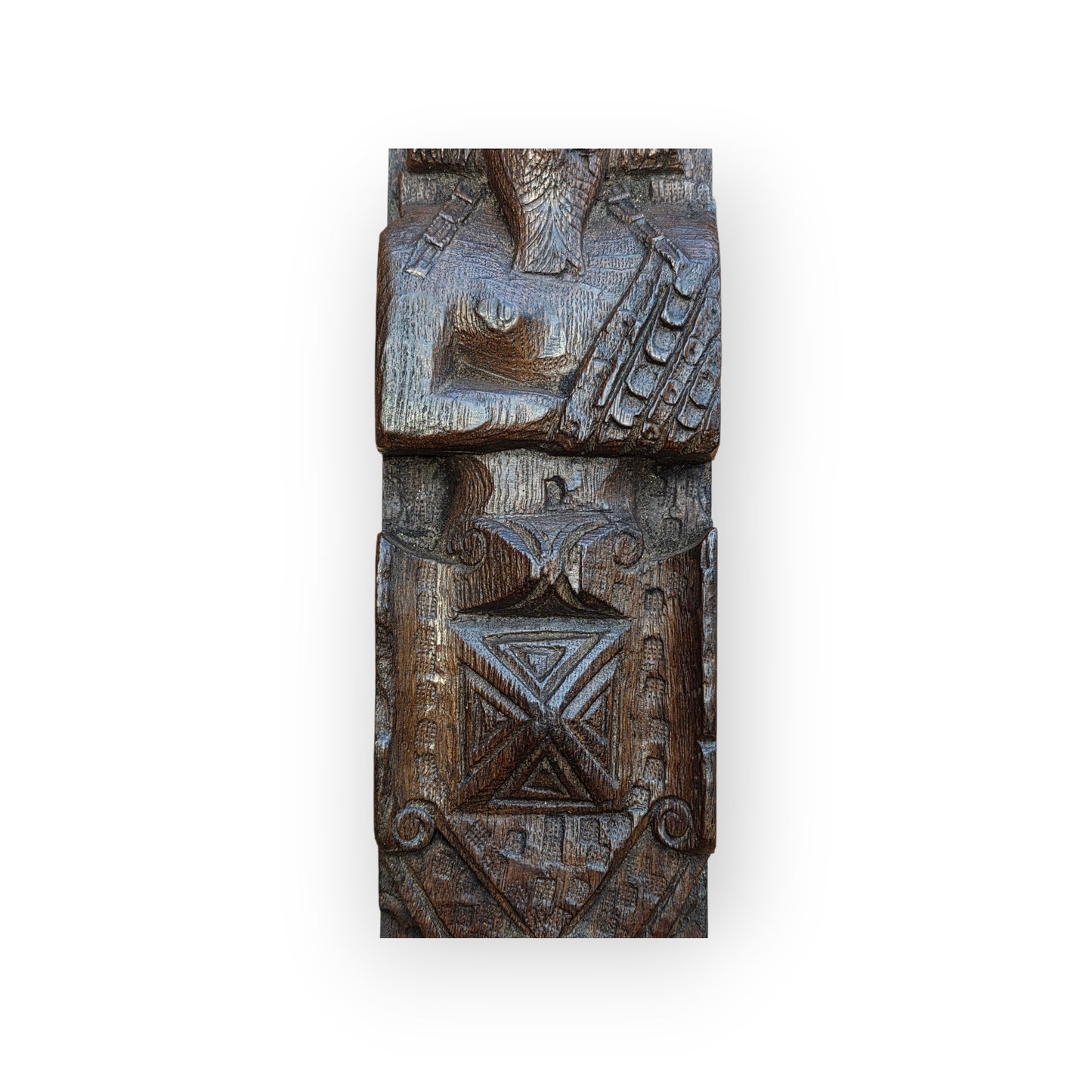 Late 16th-Century English Antique Carved Oak Term, circa 1600