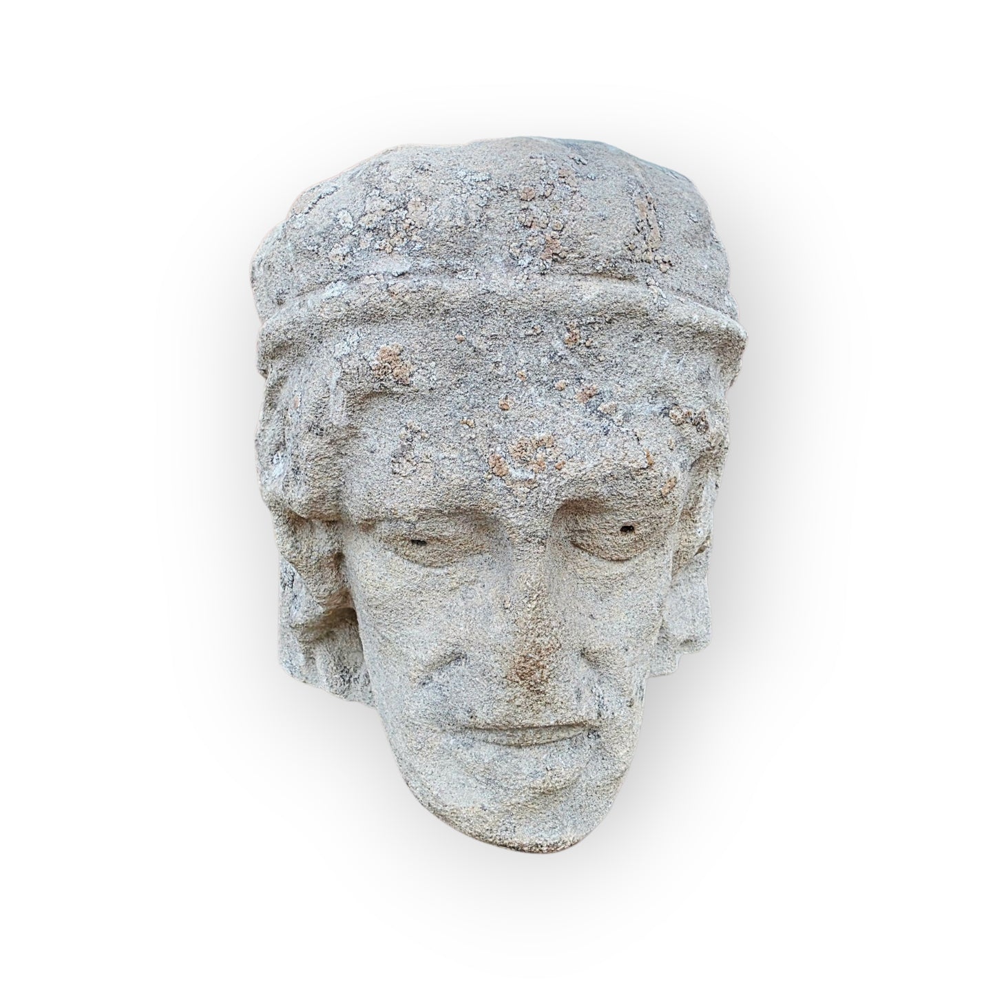 15th Century Medieval Period English Antique Carved Stone Head