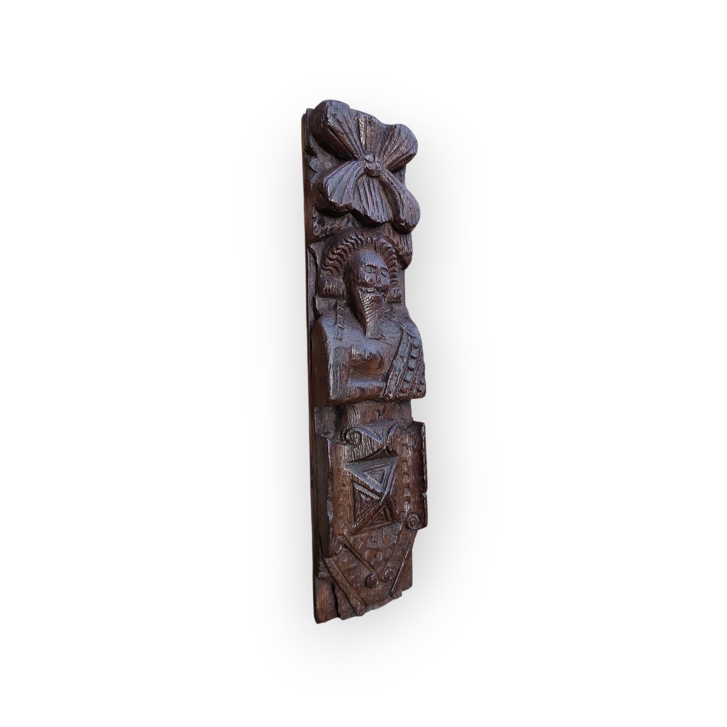 Late 16th-Century English Antique Carved Oak Term, circa 1600