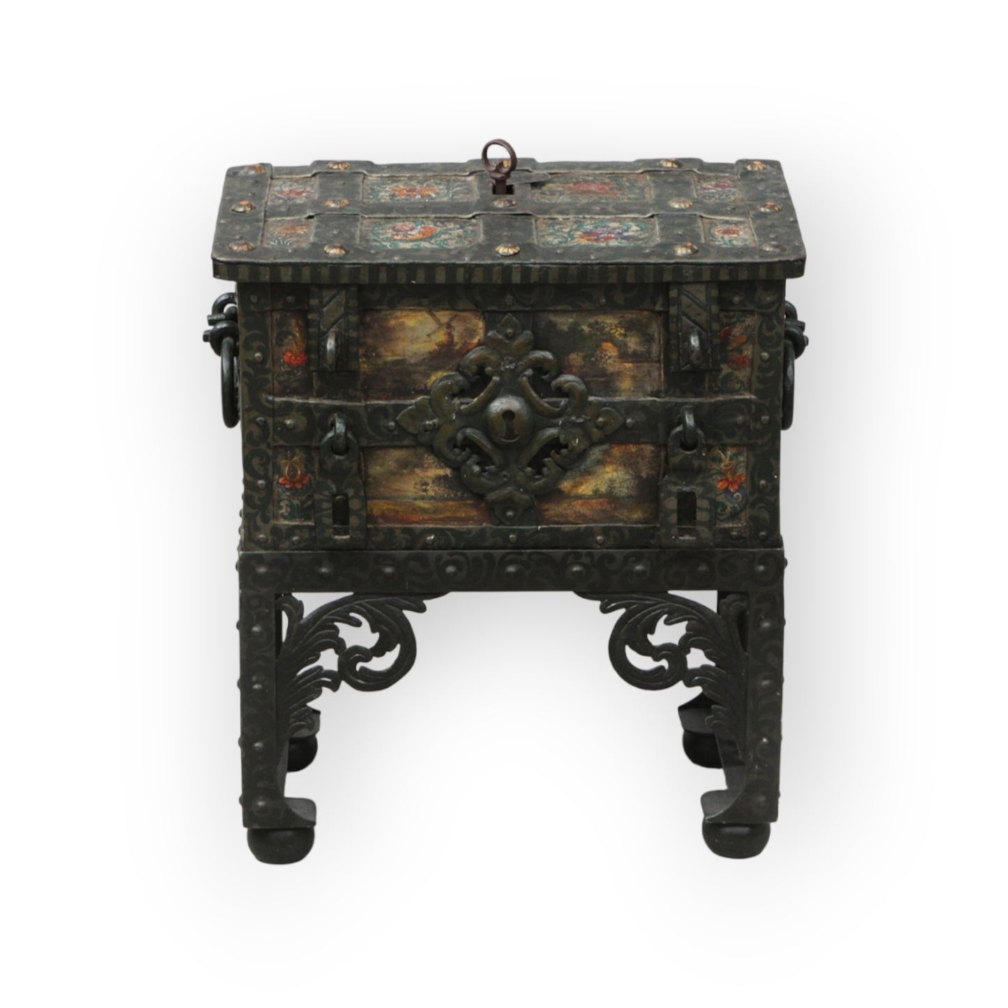 Early 17th-Century Diminutive German Antique Armada Chest