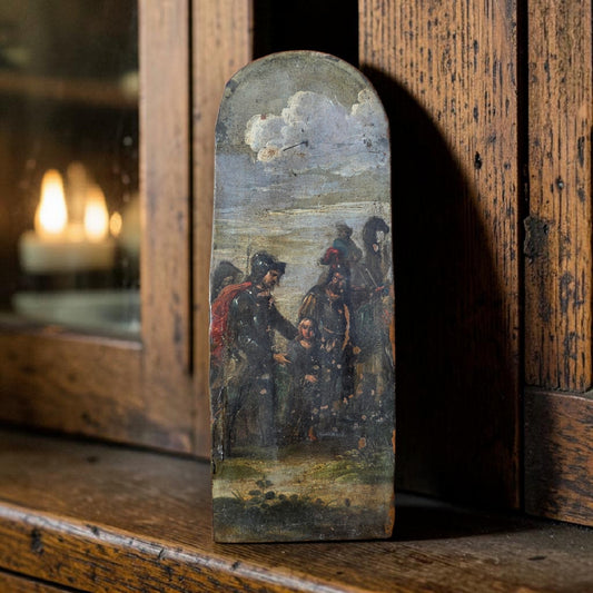 17th Century, Italian School, Antique Oil on Copper – Most Probably Depicting Alexander & The Family of Darius III, After Charles Le Brun