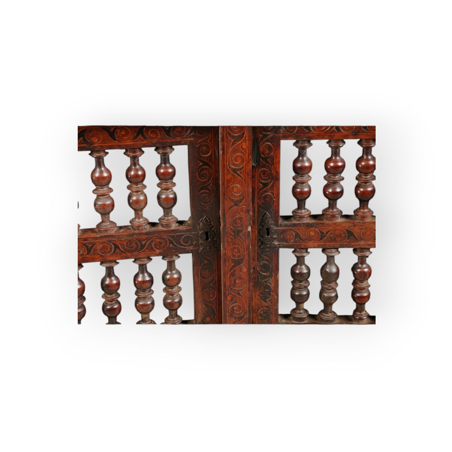 Late 17th Century Charles II English Antique Oak & Inlaid Dole Cupboard, c.1680