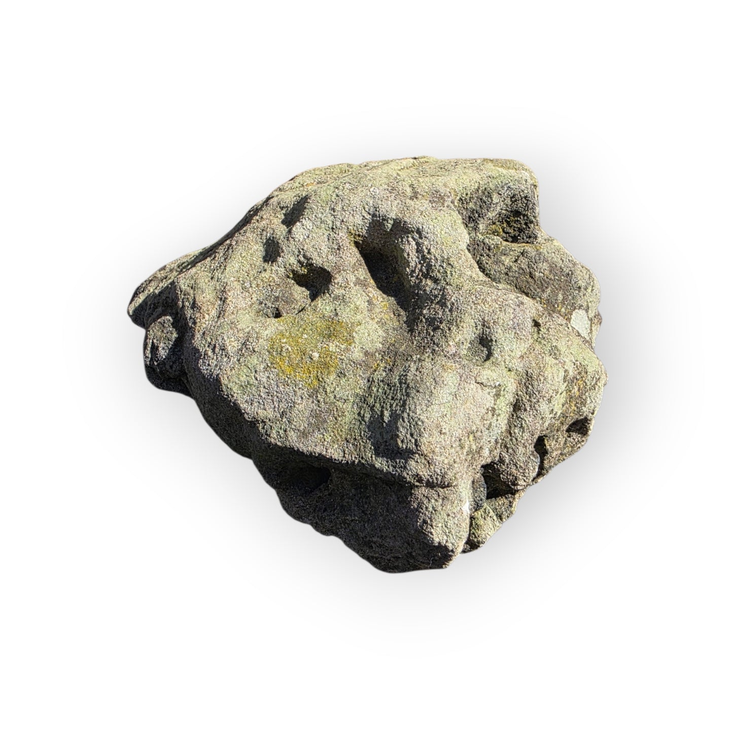 A Medieval Antique Carved Stone Grotesque Head, Likely a Label Stop or Corbel