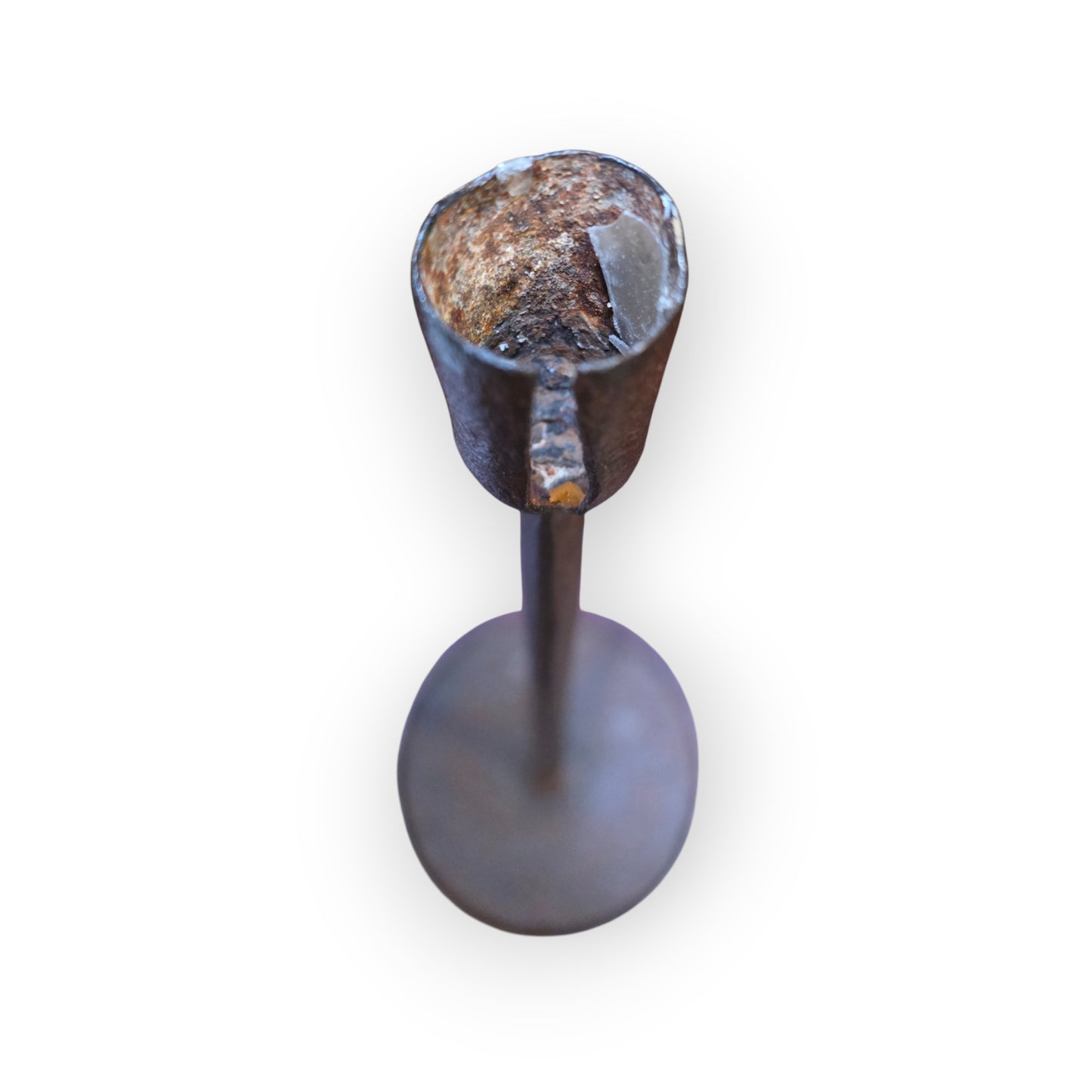 An 18th-Century English Antique Iron Tripod-Base Candleholder / Candlestick