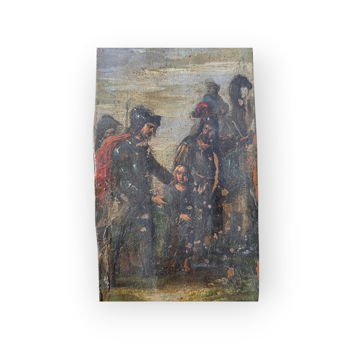 17th Century, Italian School, Antique Oil on Copper – Most Probably Depicting Alexander & The Family of Darius III, After Charles Le Brun