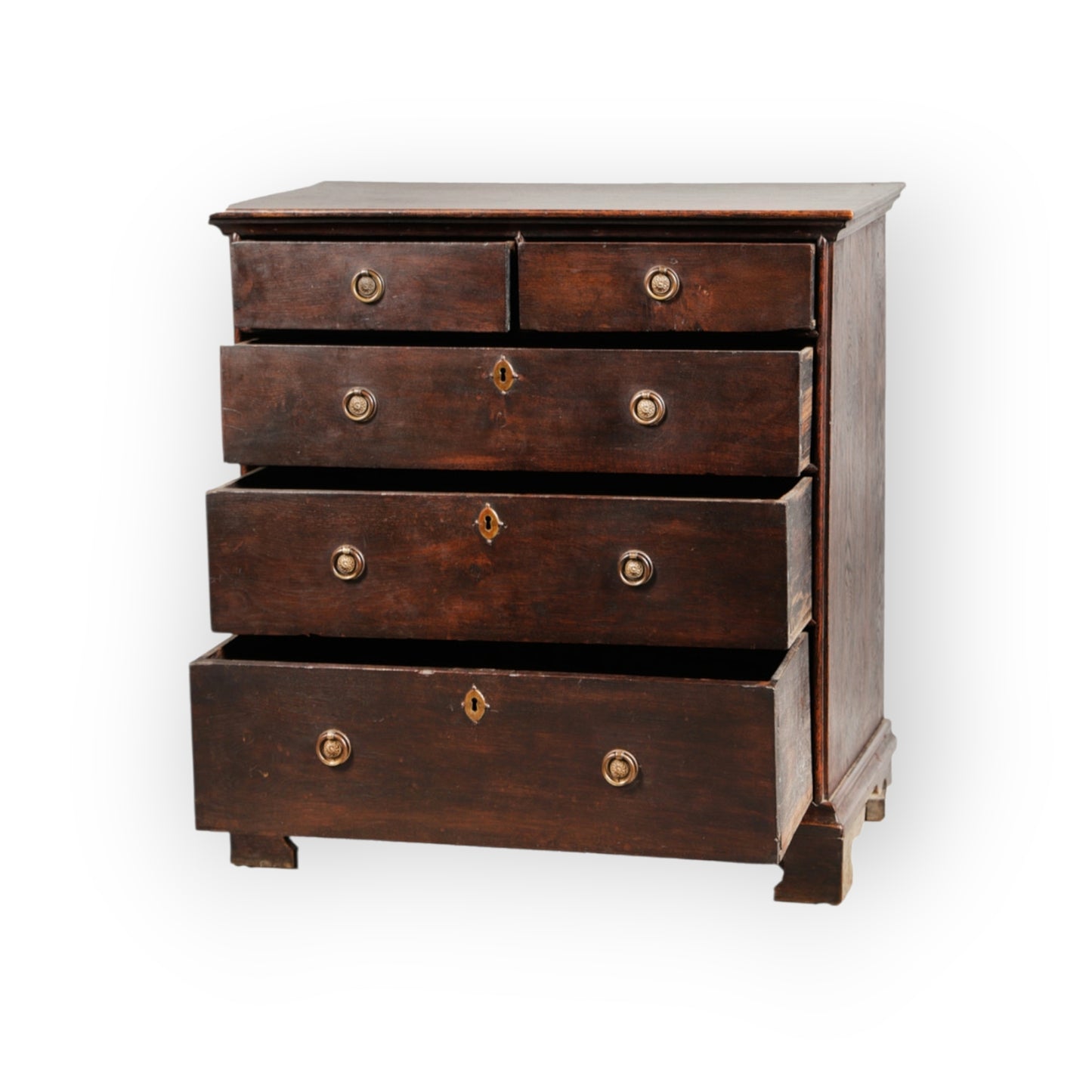 Mid 18th Century Oak Chest of Drawers of Small Proportions, Circa 1745