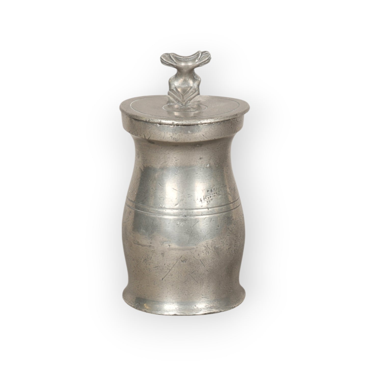 Late 17th Century/ Early 18th Century William & Mary Period English Antique Pewter Bud Baluster Measure, circa 1700 | Old English Wine Standard (OEWS)