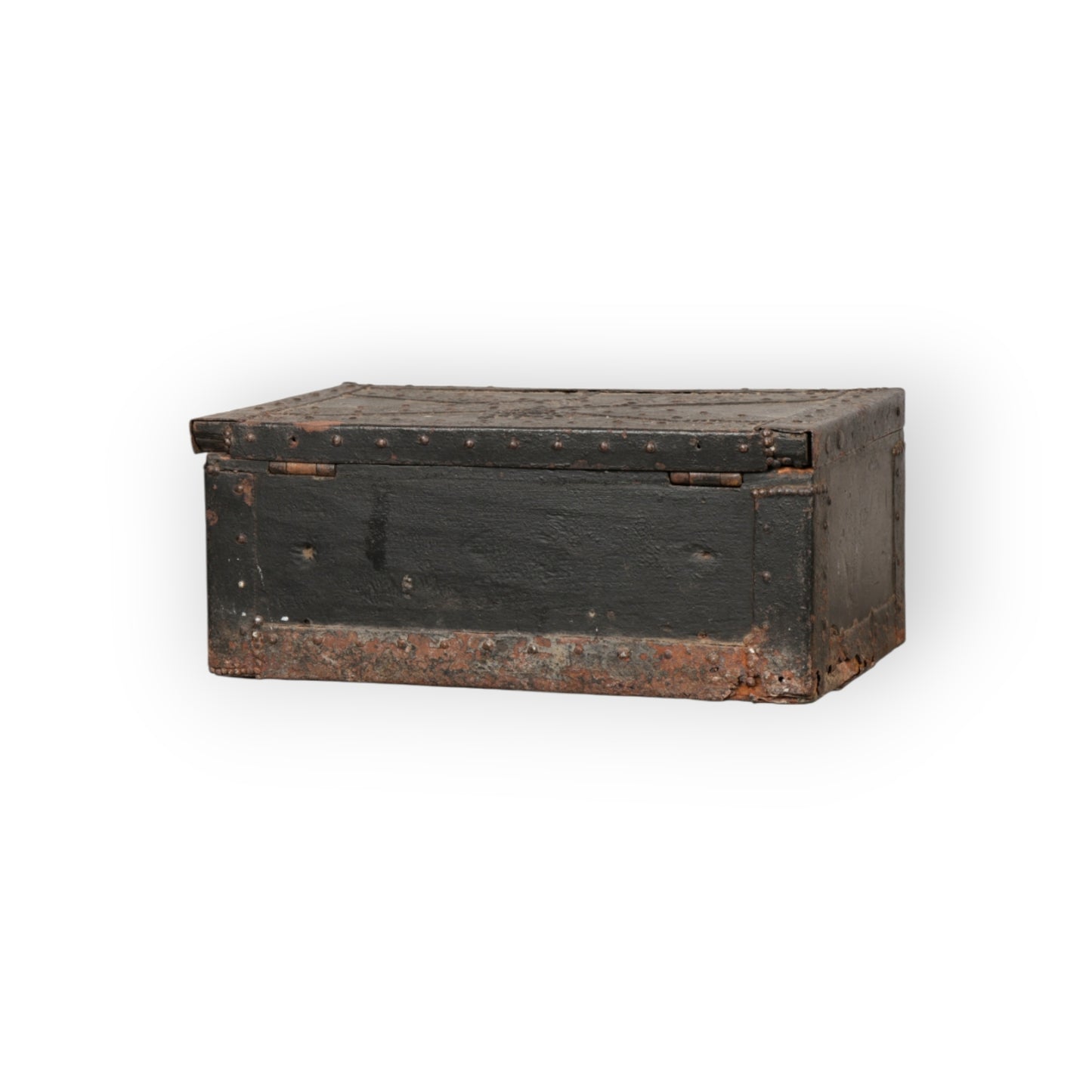 17th Century Antique Iron-Bound Oak Alms Box, circa 1680