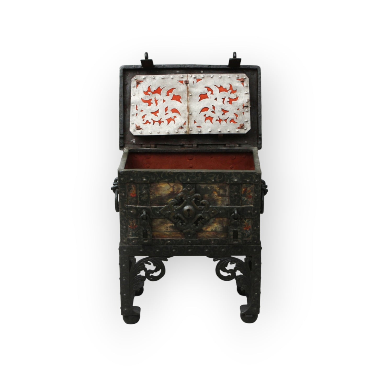 Early 17th-Century Diminutive German Antique Armada Chest