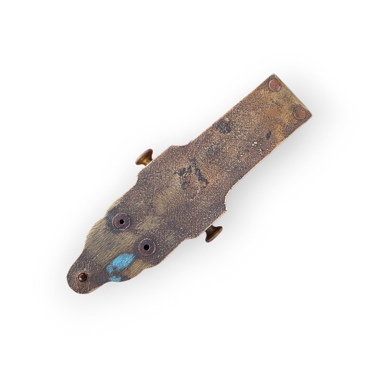 A Rare 19th Century Antique Brass and Steel Percussion-Cap Door Wedge Alarm, Circa 1840-1880
