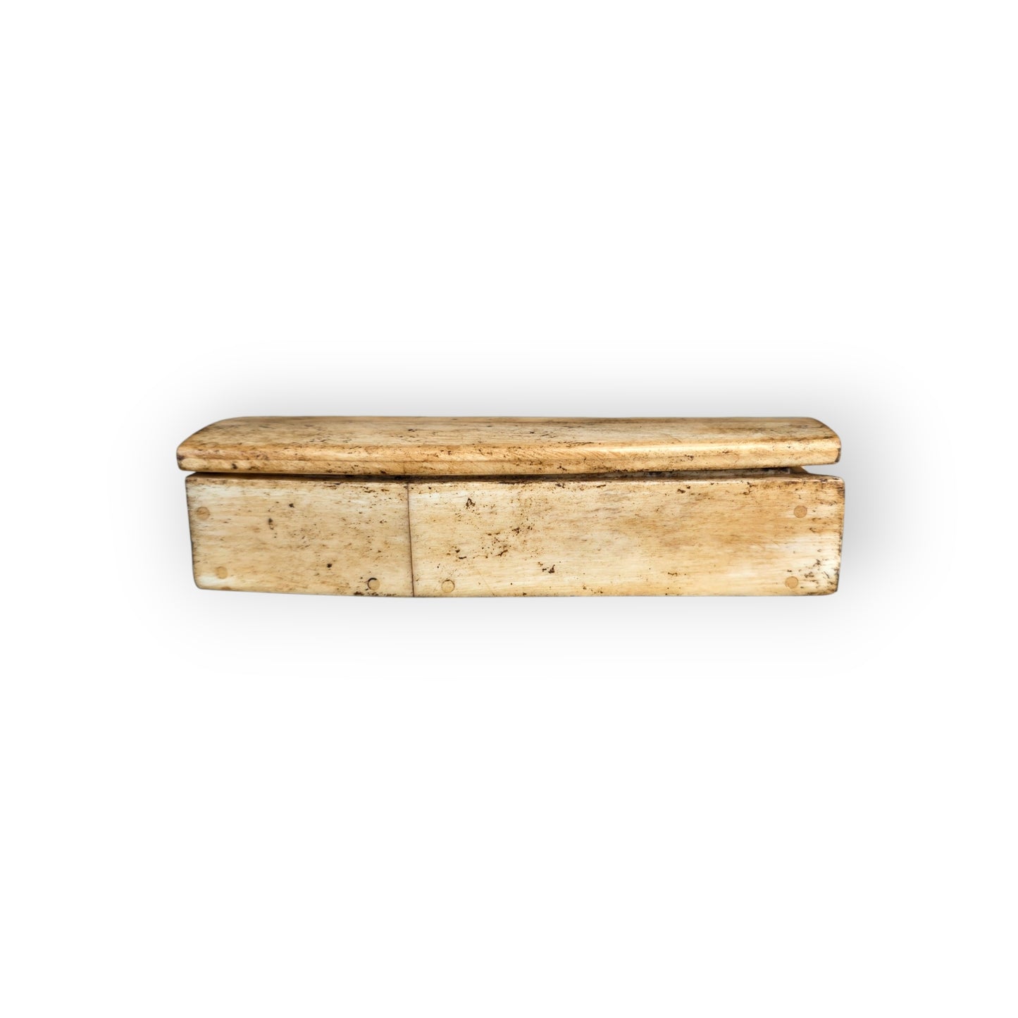 Rare Georgian Antique Bone Memento Mori — Articulated Skeleton in Bone Coffin, English, c.1750–1820