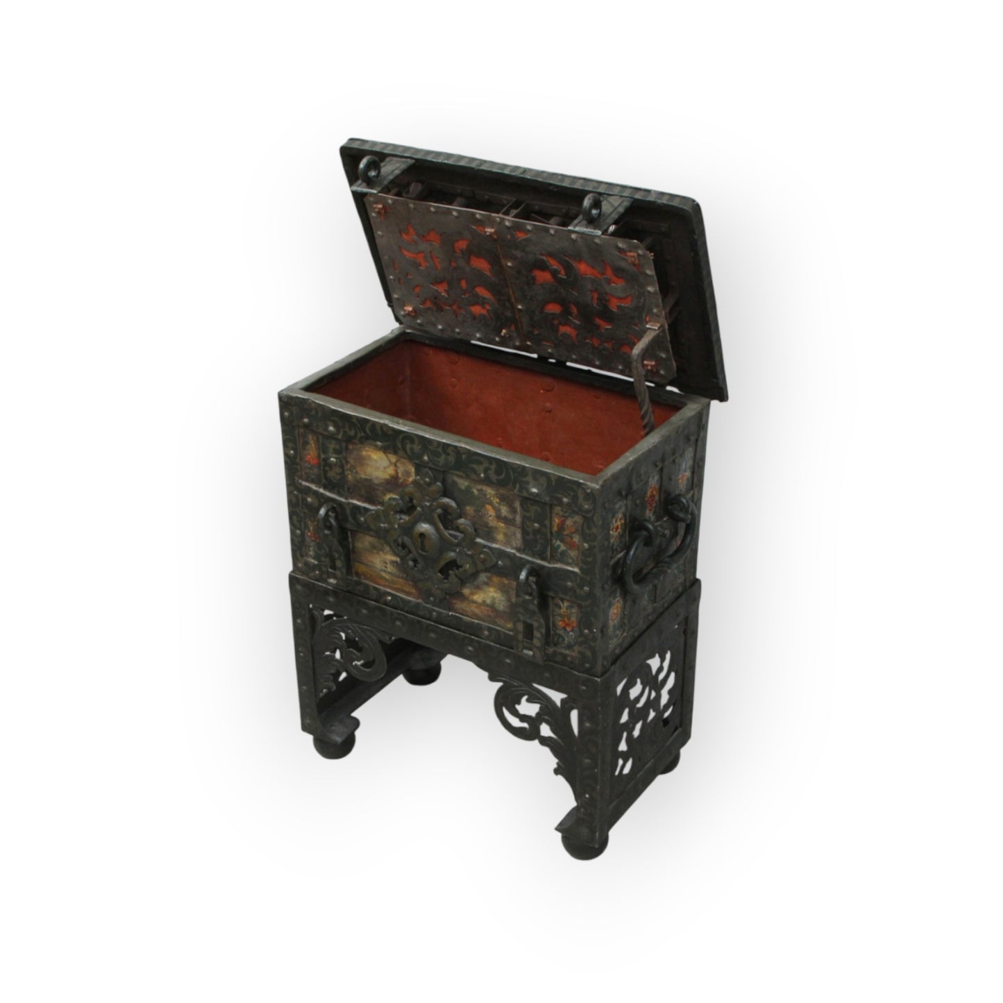 Early 17th-Century Diminutive German Antique Armada Chest