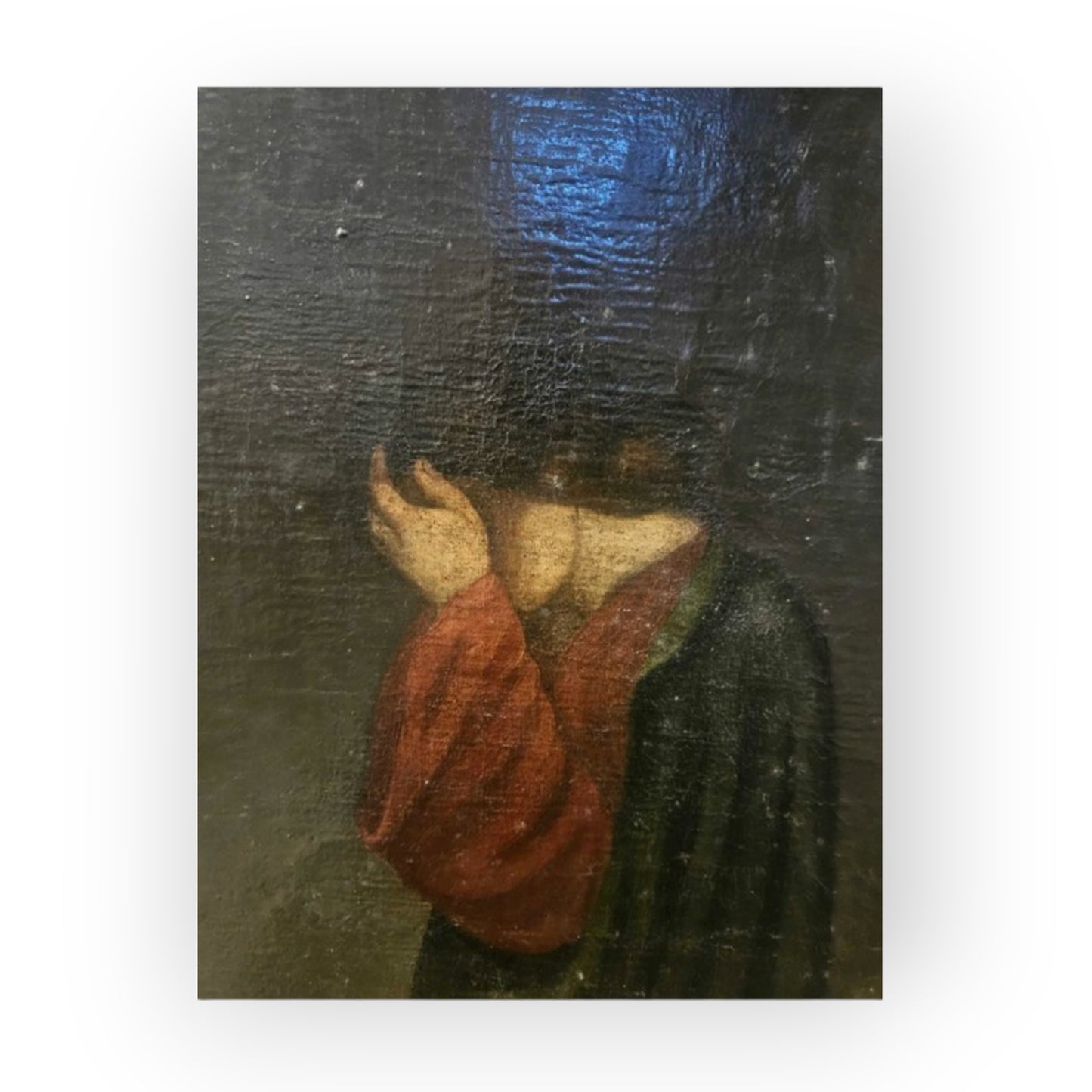 Large Late 17th/Early 18th-Century Spanish School Oil on Canvas, "The Crucifixion" — Christ on the Cross with the Virgin and Saint John