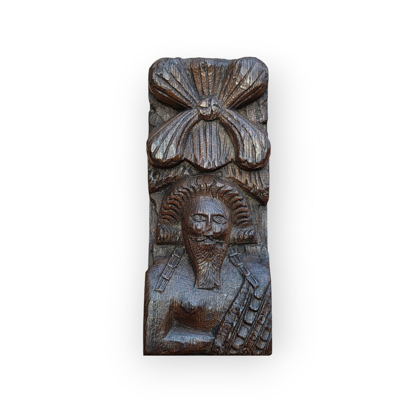 Late 16th-Century English Antique Carved Oak Term, circa 1600