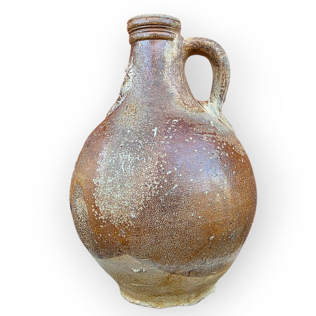 Large 17thC German Antique Bellarmine Jug, Frechen, c.1650–1670 — With Apotropaic Witch Mark