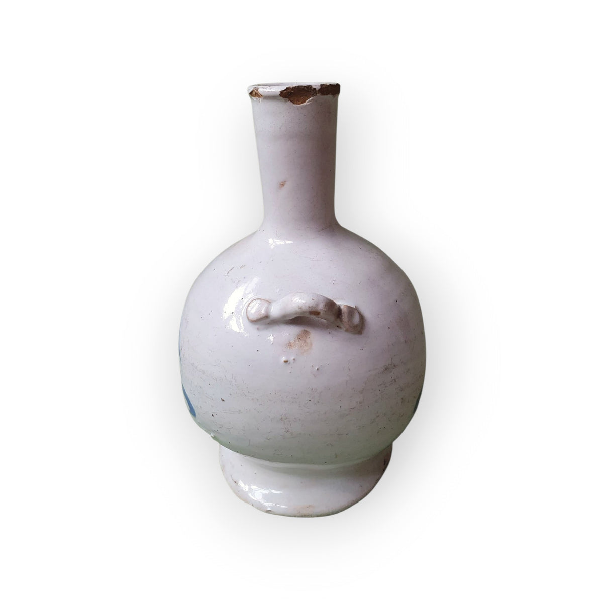 A 17th Century, French Antique, Faience "Boy" Bottle, Circa 1680, Attributed to Nevers, France