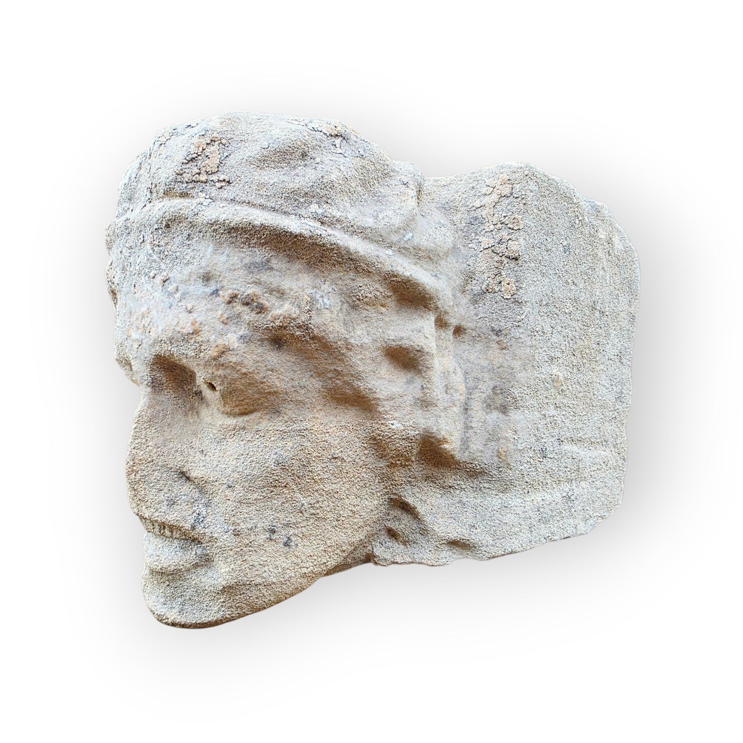 15th Century Medieval Period English Antique Carved Stone Head