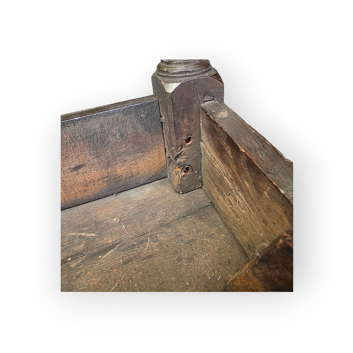 Late 17th Century English Antique Oak Joint Stool