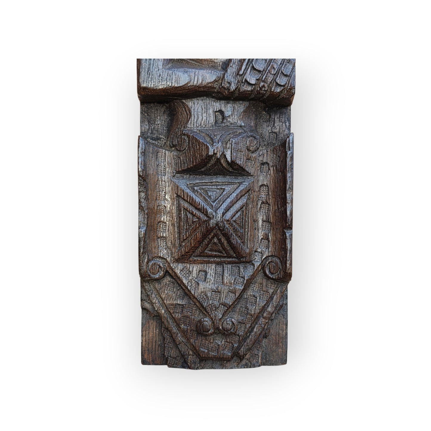 Late 16th-Century English Antique Carved Oak Term, circa 1600