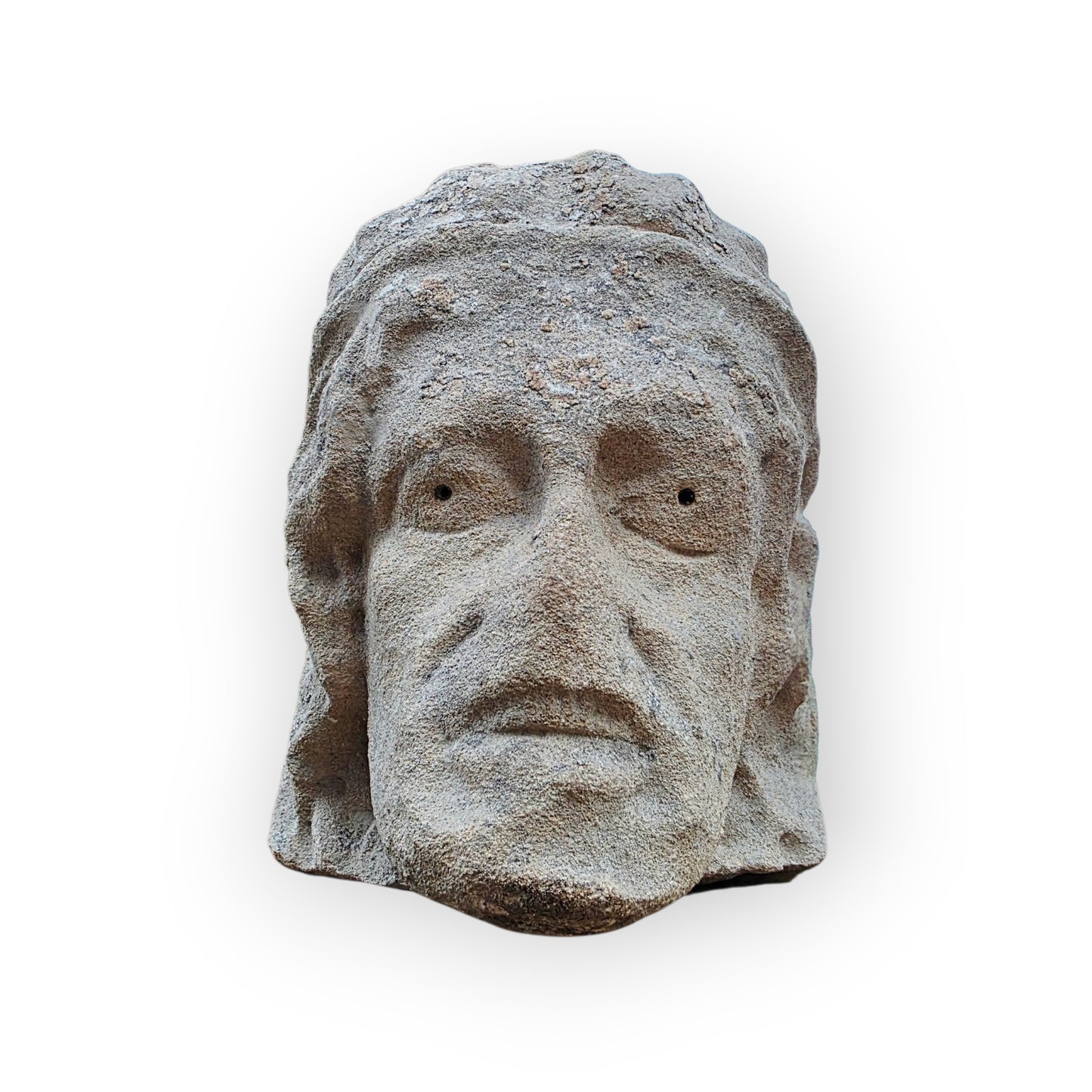 15th Century Medieval Period English Antique Carved Stone Head