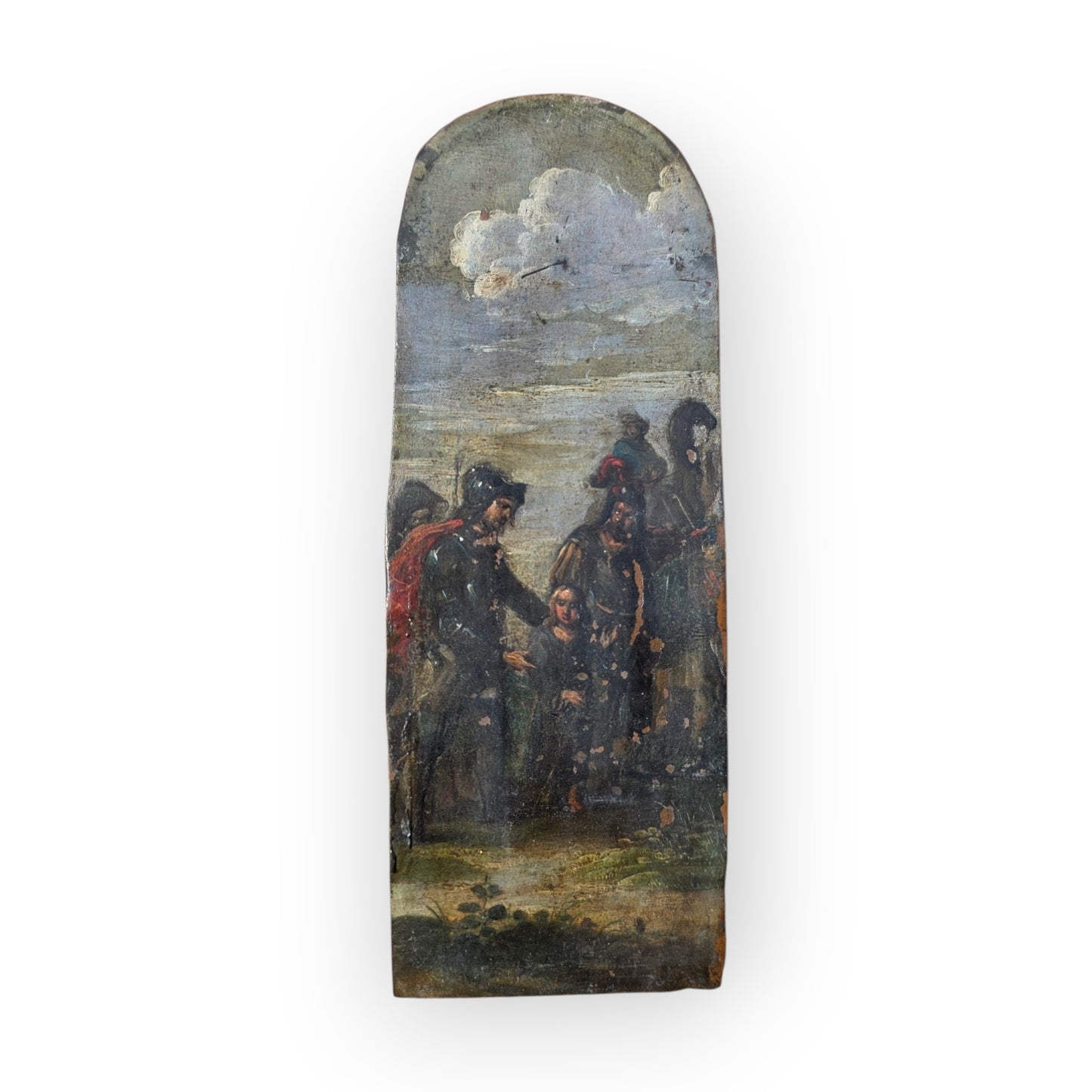 17th Century, Italian School, Antique Oil on Copper – Most Probably Depicting Alexander & The Family of Darius III, After Charles Le Brun