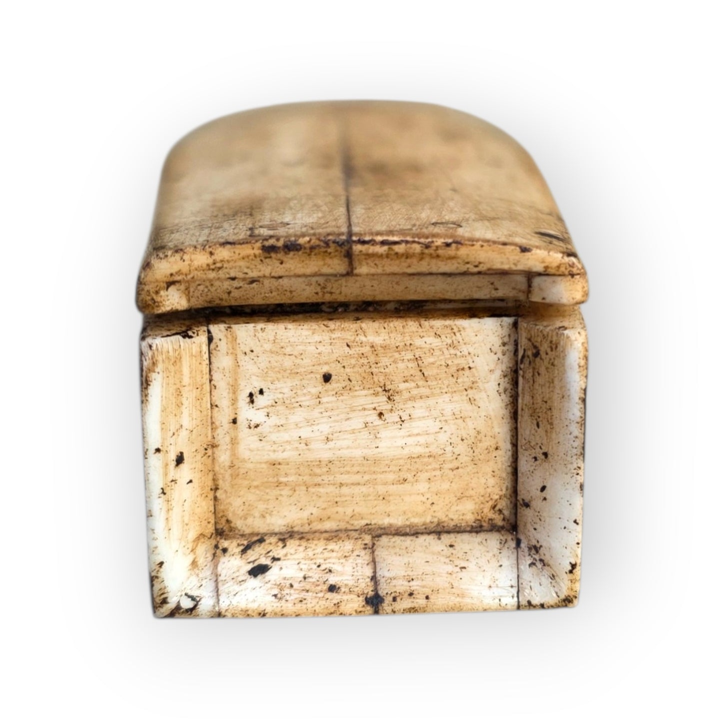 Rare Georgian Antique Bone Memento Mori — Articulated Skeleton in Bone Coffin, English, c.1750–1820
