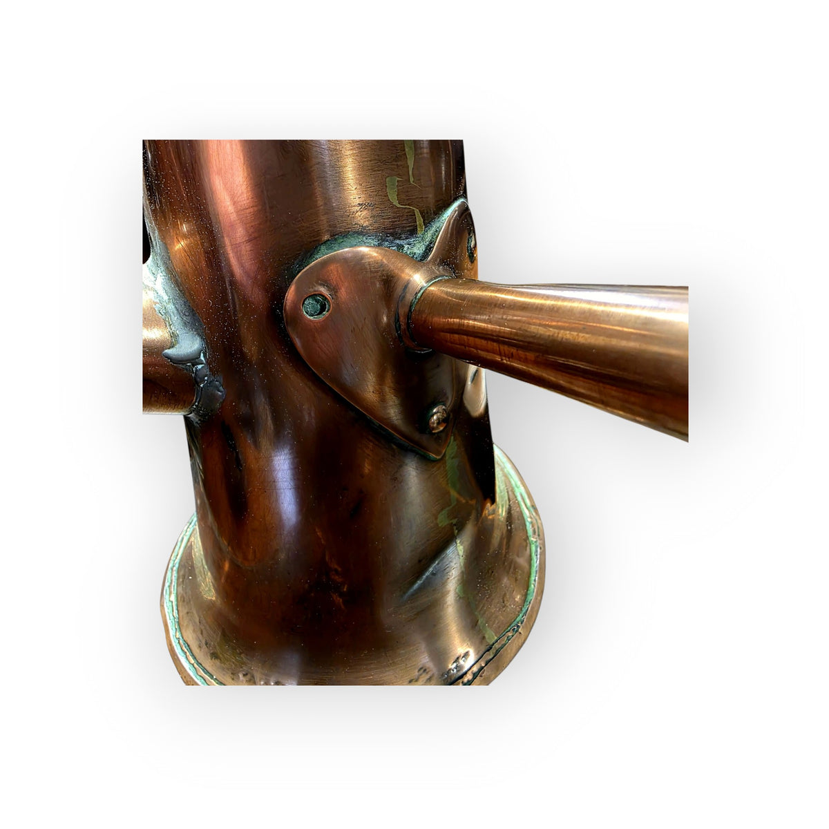 An 18th Century Continental Antique Copper Side-Handled Coffee Pot