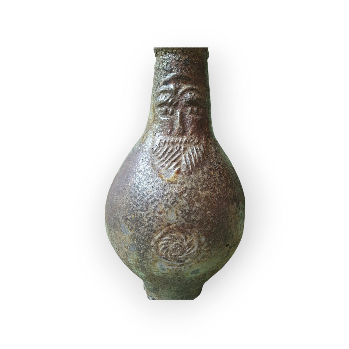 A 17thC German Antique Bellarmine Stoneware Jug, Frechen, Circa 1650