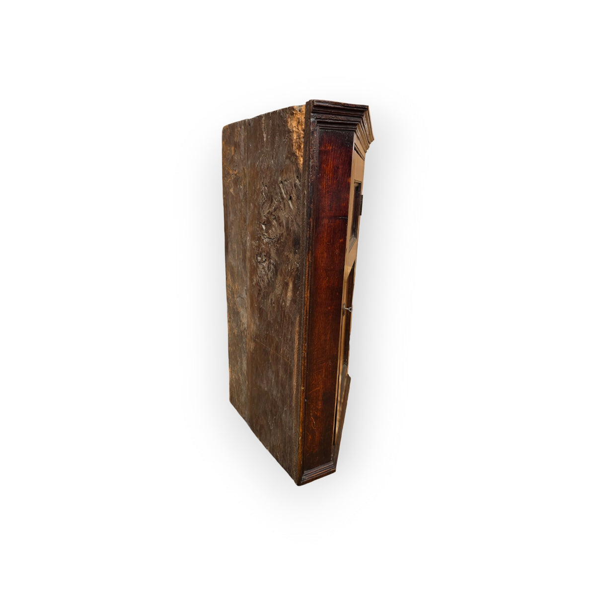 Late 18th-Century George III Antique Oak Hanging Corner Cupboard, Probably Welsh