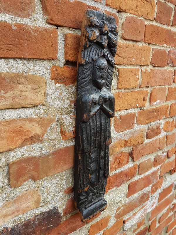 Stolen from our store - Pair of Late 16th Century Elizabethan Period English Antique Carved Oak Terms / Carved Oak Panels
