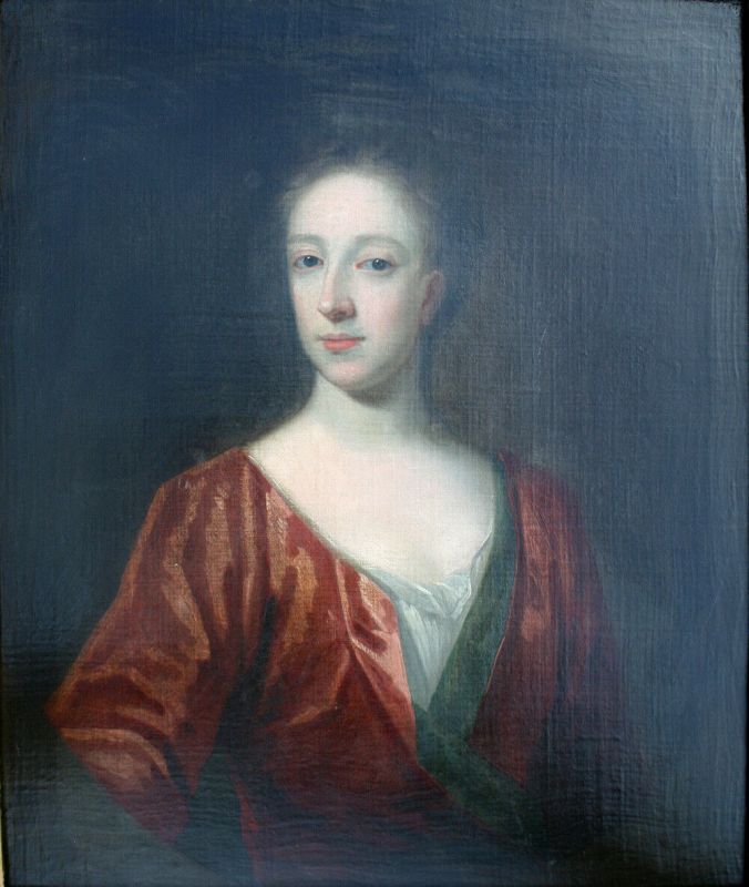 Previously Sold by Victor Needham Ltd - Follower of Sir Godfrey Kneller (1646-1723), An Early 18th Century English School Antique Oil on Canvas Portrait of a Lady Dated 1713