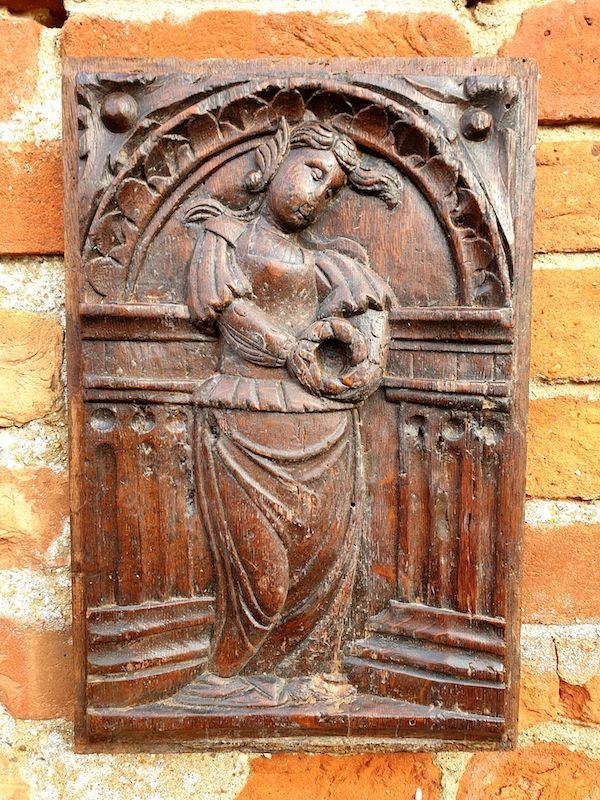 16th Century French Antique Carved Oak Panel Representing the Story of Apollo & Daphne