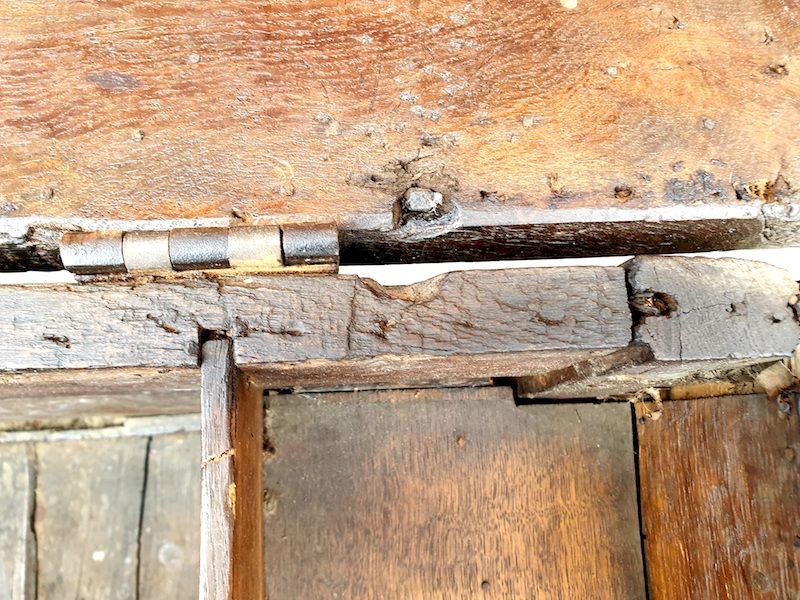 A Small 17th Century English Antique Oak Child's Chest or Coffer