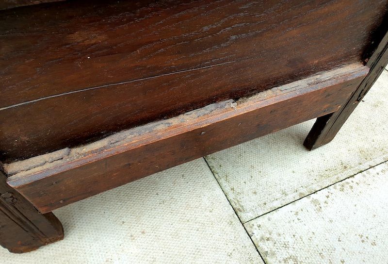 A Small 17th Century English Antique Oak Child's Chest or Coffer