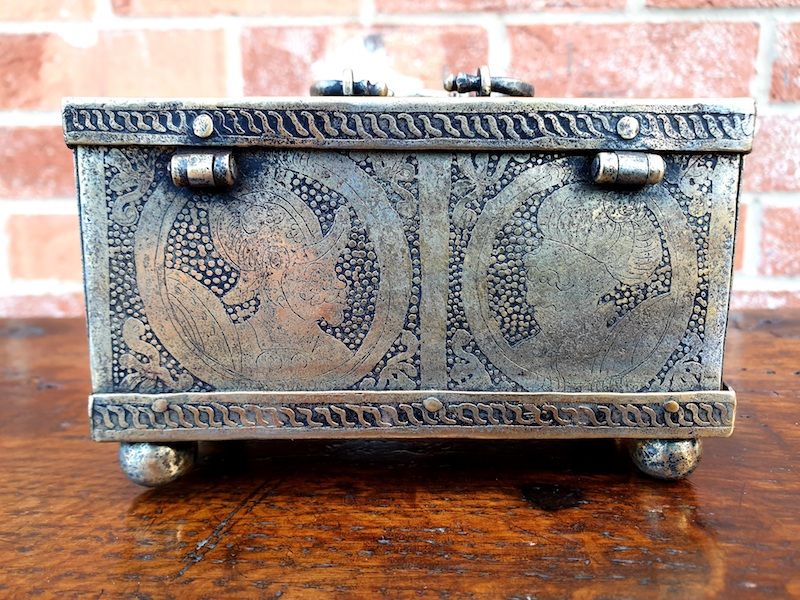 Attributed to Michel Mann (1589 - 1630) A Rare 16th Century German Antique Nuremberg Made Miniature Table Casket / Table Box