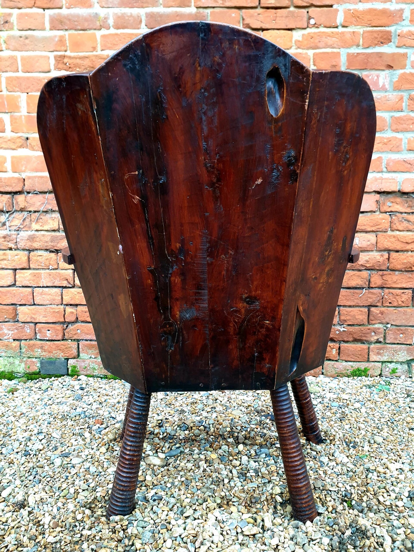 Late 18thC / Early 19thC Primitive English Antique Wing Back Armchair