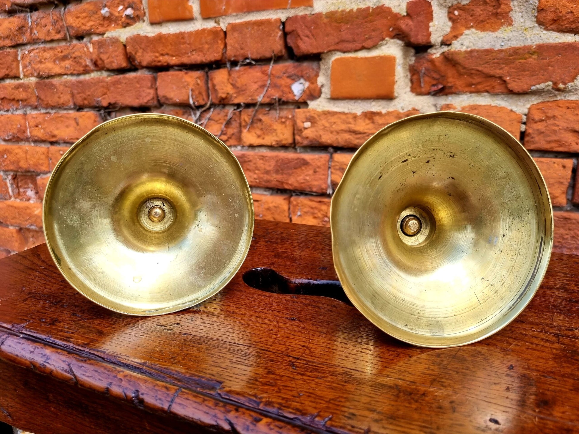 Antique 19th Century English Bronze 'Push-Up' Candlesticks, a Pair —  East2West Furniture