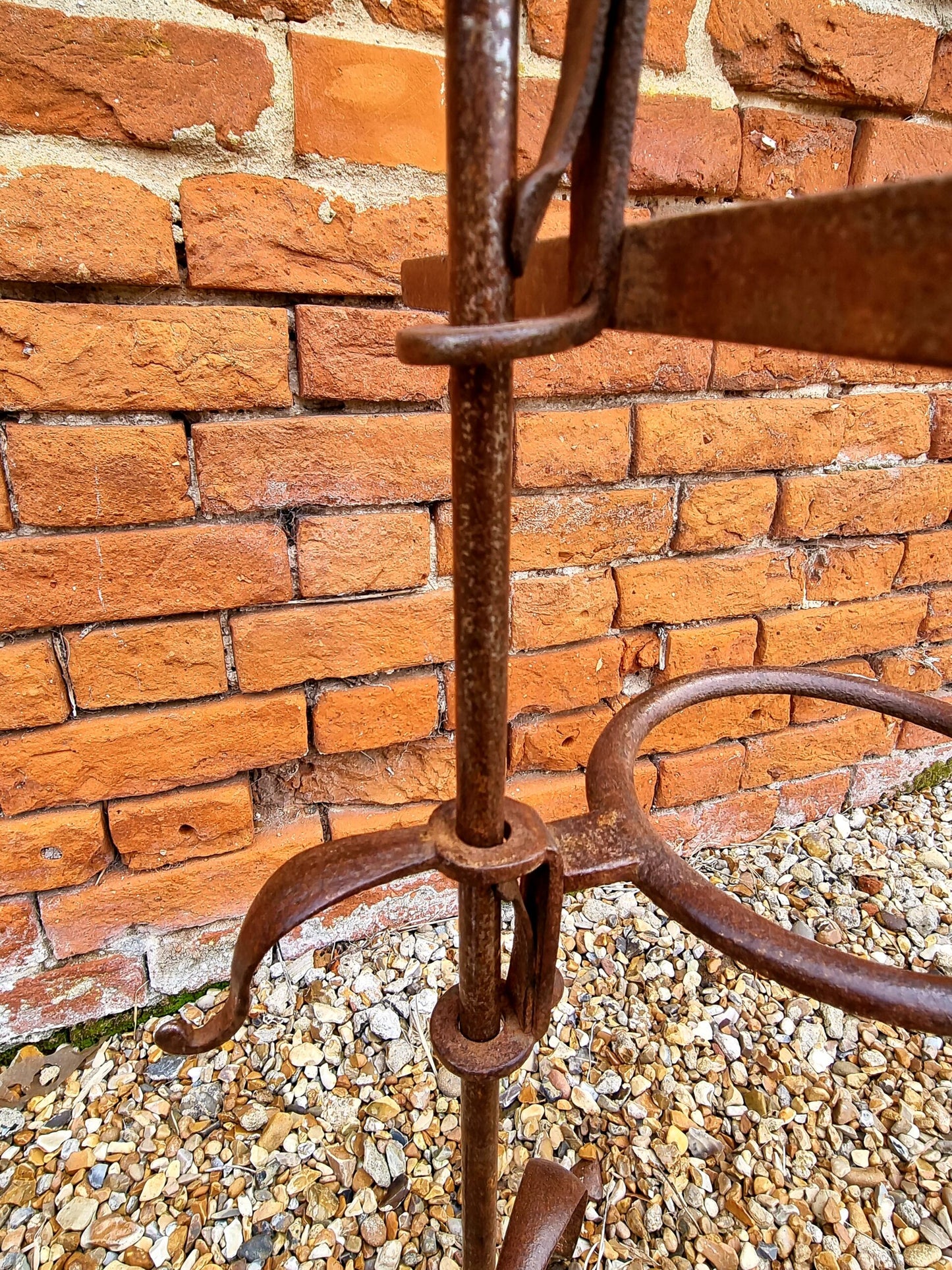 18thC English Antique Steel Lark Spit