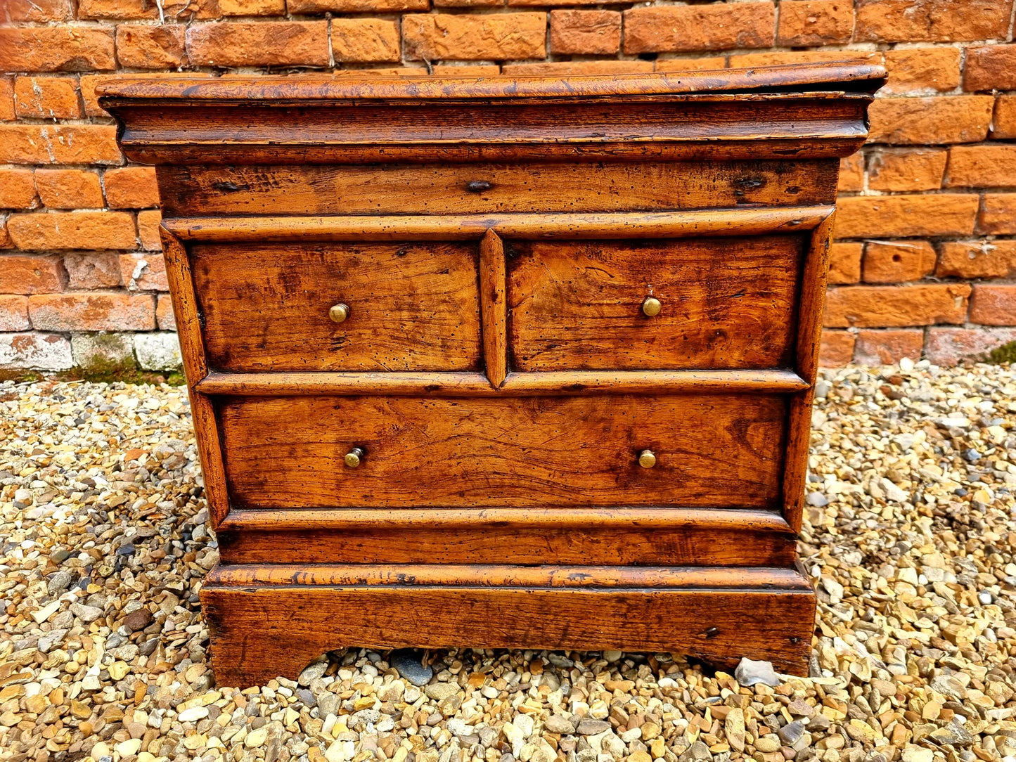 Late 17thC / Early 18thC English Antique Elm Close Stool