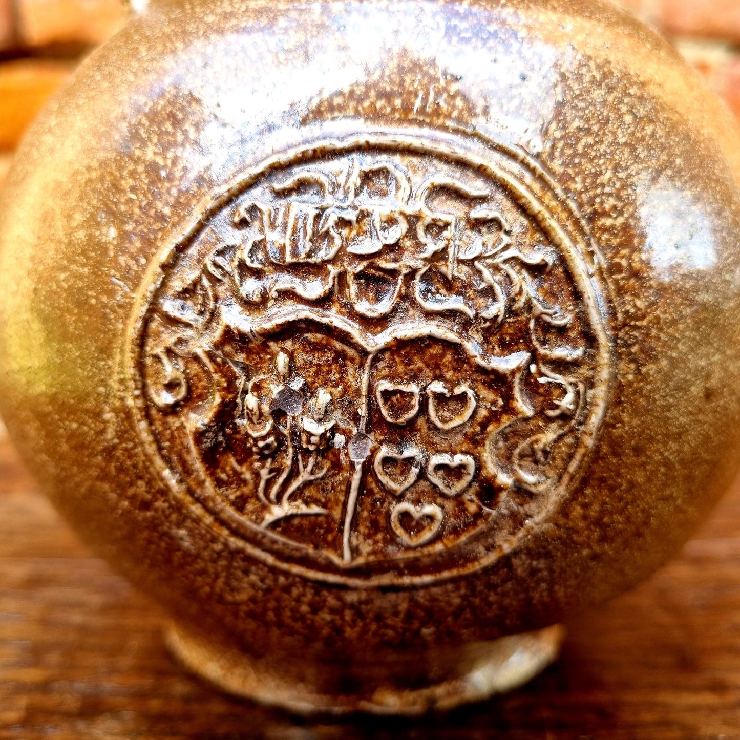 Rare Late 16th Century German Antique Stoneware Bellarmine Jug or Bartmannkrug, Dated 1599