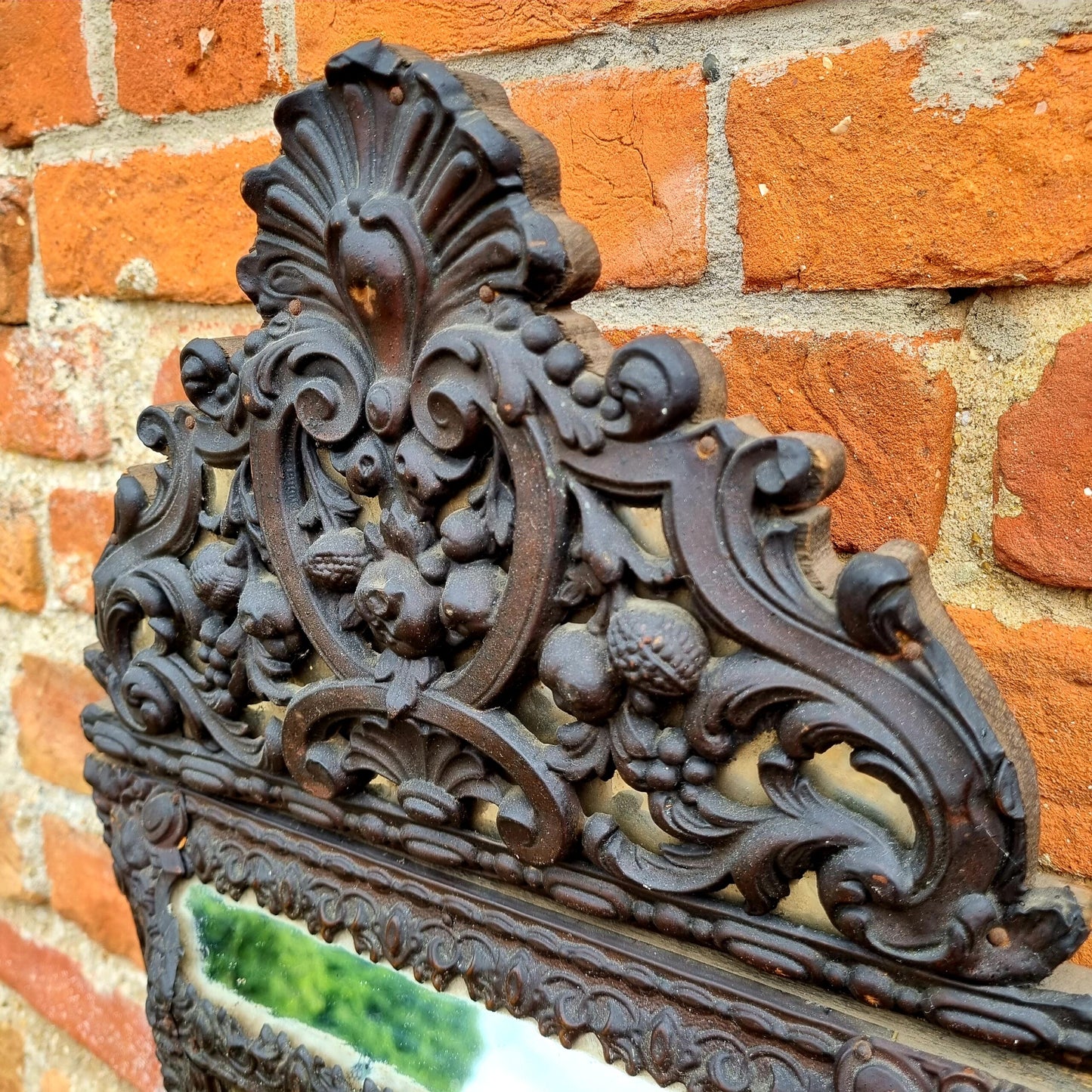 17th Century Rococo Style, 19th Century-Made, French Antique Cushion Frame Mirror