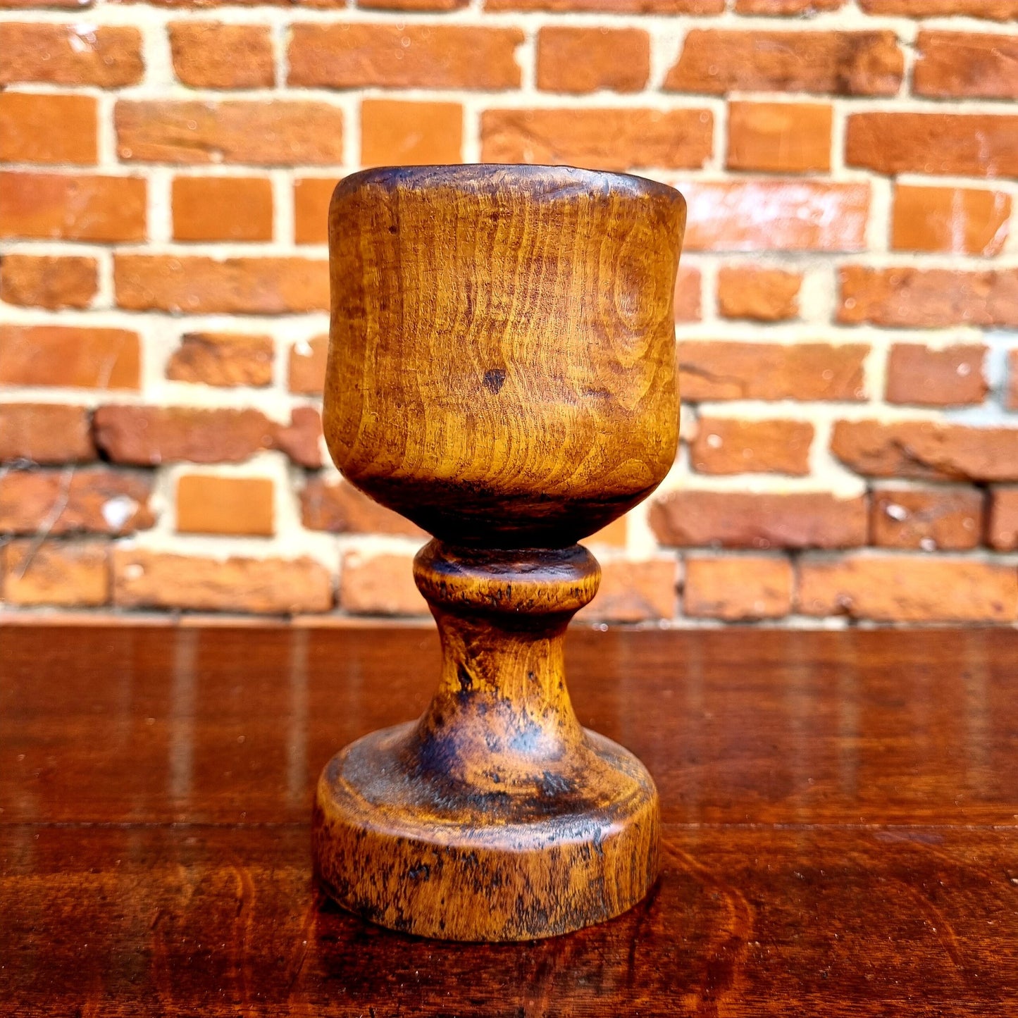 Late 18th Century / Early 19th Century English Antique Treen Beechwood Goblet