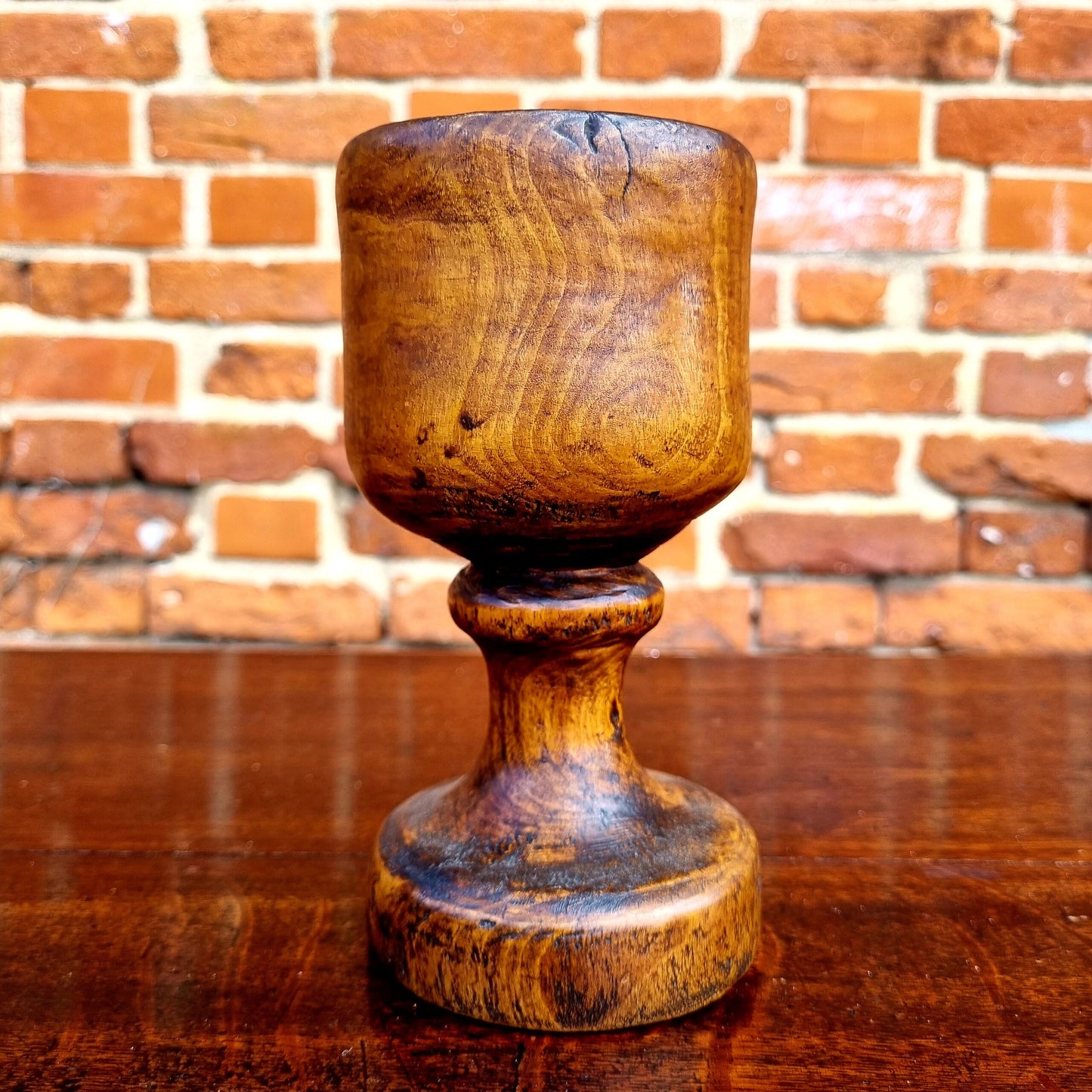 Late 18th Century / Early 19th Century English Antique Treen Beechwood Goblet